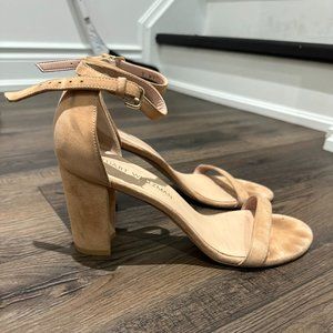 Stuart Weitzman block heel suede sandals